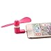 Pandawell 8-pin Lighting Mobile Phone Fan Portable Dock Cool Cooler Rotating Fan for Apple iPhone 6S / 6S Plus / iPhone 6 / 6 Plus / iPhone SE / 5S - Pink