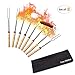 Marshmallow Roasting Sticks Set of 8-32Inch,Extending Stainless Steel Marshmallow Fork,SAFE FOR KIDS,Telescoping Hot Dog BBQ Sturdy Smores Skewers,Easy to Storage/Carry