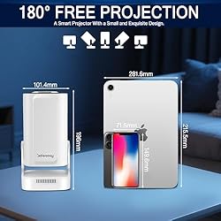 Mini Projector 4K with WiFi Bluetooth 5.4 - Smart
