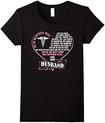 Womens Doctors Anniversary Gift Idea T-Shirt From Husband To Wife Large Black