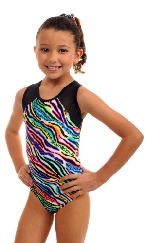 TumbleWear Girl's Kiera Zoo Paint Leotard