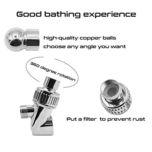 Sugelary Shower Head Holder Adjustable Universal for Handheld Shower Head Shower Arm Mount Polished Chrome (1)