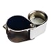 10X Magnifier,Saim Silver Jewelers Eye Loupe Magnifying Glass Powerful Doublet, Chrome Plated, 18 mm Round Body Jewelry Loupe for Gems, Jewelry, Coins, Stamps, etc