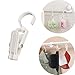 Vinbee 20 PCS Laundry Hooks with Clips Super Strong Plastic Home Travel Swivel Hanging Hanger Closet Organizer Clamps Socks Boot Bras Towels for Bathroom Wardrobe Kitchen Office - 4.3 Inches (White)