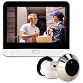 Yunseity 1080P Video Door Viewer, 120&deg; Peephole Camera with 4.3 Inch Color Monitor, Two Way Talk, Night Vision, PIR Motion Detection, Camera Camera System
