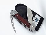Tested at Sea Captain Rigging Knife Myerchin Knives Hardwood Handle Sheepfoot Blade and Marlinspike Nylon Sheath