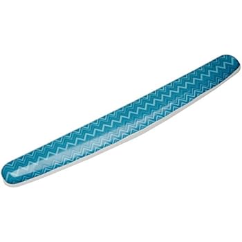 3M Gel Wrist Rest for Keyboards, Soothing Gel Comfort with Durable, Easy to Clean Cover, 18", Fun Chevron Design (WR308-GR)