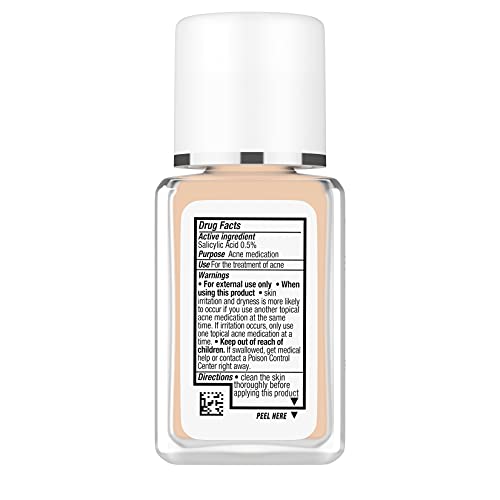 NEUTROGENA SKINCLEARING OIL-FREE ACNE AND BLEMISH FIGHTING LIQUID FOUNDATION WITH SALICYLIC ACID ACNE MEDICINE, SHINE CONTROLLING, FOR ACNE PRONE SKIN, 60 NATURAL BEIGE, 1 FL. OZ