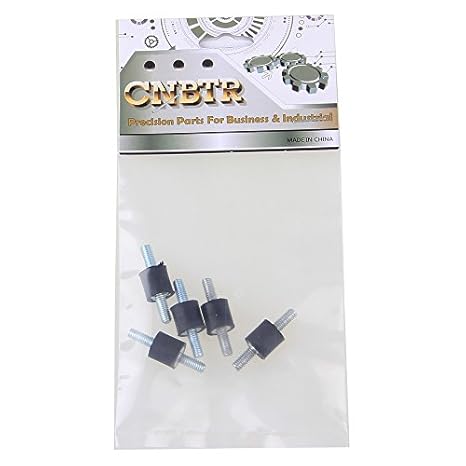 cnbtr 10 x 10 mm Negro + Plata anti-vibración silentblock de ...