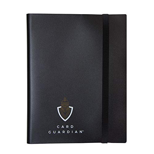 Card Guardian - 9 Pocket Black Trading Card Album 360 Side Loading Pocket Binder for Trading Card Games TCG