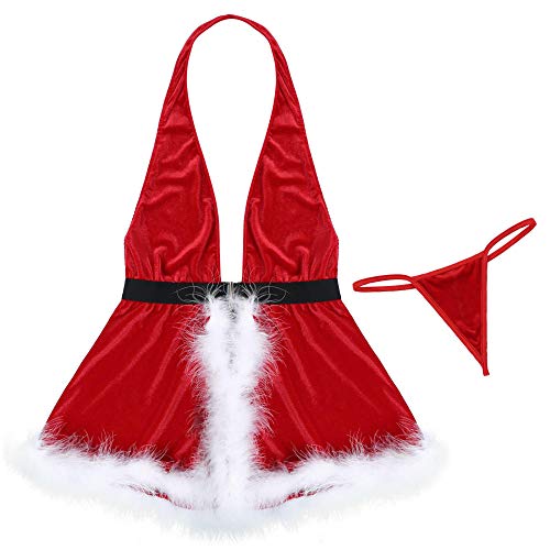 DSQK-Lingerie-Sexy-per-Donna-Abito-allAmericana-Piume-Tentazione-Lingerie-Costumi-Sexy-di-Natale-Set-di-Biancheria