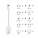 Ubittek Dual Lightning Charge & Audio Cable for iPhone 7, iPhone 7 Plus, ipad and Any Lightning Device That Runs iOS 10 or Later (White)