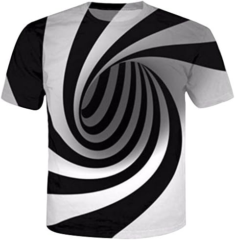 Men's 3D Digital Printed Summer Short Sleeve T Shirts Hip Hop Tees