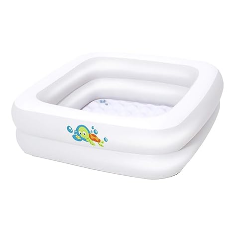 XUEPING Aufblasbarer Pool Mit Weißem Quadrat, Kinderbadewanne, Babybadewanne, Rutschfester, Weicher, Warmer Faltkissen-Pool 8