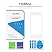 TURATA iPhone 8 7 6S 6 Screen Protector 0.3MM 9H 3D Full Coverage Tempered Glass Screen Cover with Bubble Free Anti-Fingerprint and Oil Stain for iPhone 8 7 6S 6 (White)