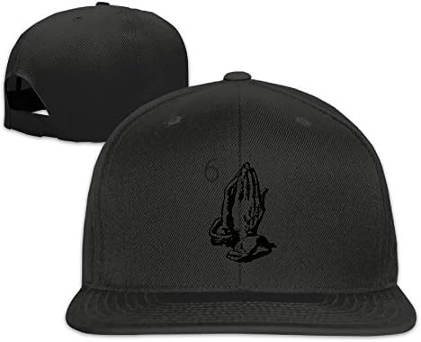 6 God Drake Black [Black Flat Bill Baseball Caps Snapback Hats