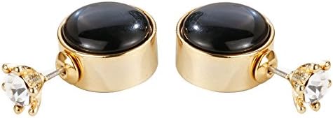 Infinite Charming Jewelry Double Sided Front and Back Round Earrings with Crystal