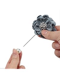 De flores de fieltro broches y, Pin de solapa, hecho a mano fieltro de lana fieltro insignias, mujer broche para ramilletes de flores, Camellia japonica flor patrones, pack de 7