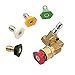 Twinkle Star Pressure Washer Jet Nozzle Tips and Quick Connecting Pivoting Coupler 2.5 GMP 4500PSI 1/4