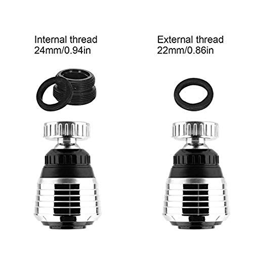 2PCS 360 Degree Rotate Kitchen Faucet Deluxe Internal Thread Nozzle Filter Adapter Water Saving Bubbler Connector Swivel Tap Aerator Diffuser Kitchen Accessories