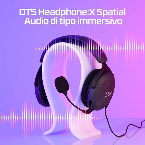 Cloud Stinger II Core, Cuffie da Gaming, Connessione Cablata a 3,5 mm, Audio Immersivo, Telaio in Plastica, Cuscinetti in Memory Foam Rivestiti in Tessuto, Adatto per PC, PS4 e PS5, Nero