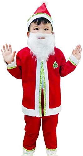Leeau Shop Big Sale Child Santa Suit,Christmas Costume for Boys,Santa Claus Suit for Kids