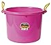 Little Giant® Plastic Muck Tub | Durable & Versatile Utility Bucket with Handles | Muck Bucket | Durable Handles | 70 Quart | Hot Pink