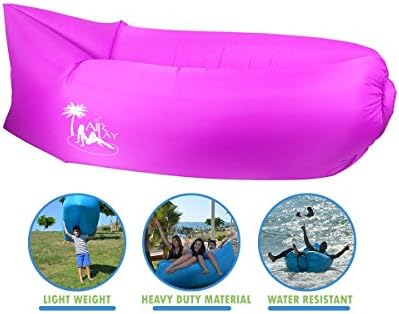 AirLay Nylon Inflatable Waterproof Sofa Lounger, Outdoor, Indoor, Couch, Beach, Camping, Hammock, Pool, For Kids and Adults / Can hold up to 2 people / Floats on water / Usable on snow (Magenta)
