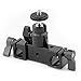 CAMVATE 15mm Rod Clamp Railblock Articulated 1/4 Hot Shoe Mount Mini Ball Head for Camear Flash Bracket Holder(Black) - 1145