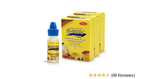 Amazon.com : EZ-Sweetz (3 Pack 0.2 oz - Liquid Sweetener 180 ...