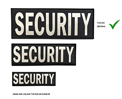 SUVIYA 11x4 Inch Large Untra Reflective Back Panel Security Patch with Hook and Loop (11x4 inch)