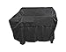 iCOVER 65 Inch 600D Heavy-Duty Water Proof Black Canvas BBQ Barbecue Grill Cover for Gas and Charcoal Combination Style Grill for Brinkmann Char-Broil Nexgrill Char-Griller