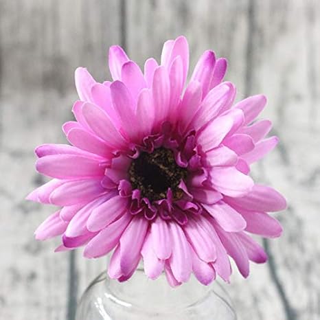 Amazon 造花 1pcs安い自然ガーベラ人工の花のつぼみの花の結婚式の装飾ブライダルの花の家の装飾 Color Pink 造花 オンライン通販