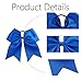 Oaoleer 8inch Jumbo Large Cheer Bows Ponytail Holder Elastic Band Handmade Boutique Hair Accessories for Cheerleading Teen Girls College Women Sports (1PCS, Royal Blue)