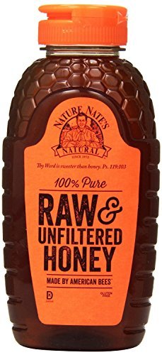 44oz Nature Nate's Northern California Honey, 100% Pure, Raw Unfiltered Norcal (2.75 Pounds Total) - One Bottle