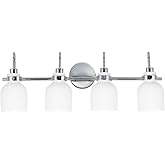 Milk - 4 Light Bath Vanity-11.25 Inches Tall and 30.5 Inches Wide-Polished Chrome Finish