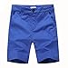 KID1234 Boys Shorts - Flat Front Shorts with Adjustable Waist,Chino Shorts for Boys 5-14 Years,6 Colors to Choose Blue
