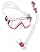 Cressi Pano 3 & Supernova Dry Mask & Snorkel Kits, Clear/Pink