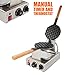 TOP Version Puffle Waffle Maker Professional Rotated Nonstick (Grill/Oven for Cooking Puff, Hong Kong Style, Egg, QQ, Muffin, Cake Eggettes and Belgian Bubble Waffles) (MANUAL 220V)