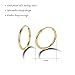 Carleen 14K Yellow Gold Plated 925 Sterling Silver Mini Tiny Thin Small Dainty Endless Cartilage Sleeper Hoop Earrings for Women Girls (15mm)
