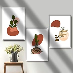 3 Piece Framed Canvas Wall Art for Living Room, Bedroom Abstract Style Canvas Prints for Modern Home Decoration Ready to Hang - 16"x24"x3 Panels