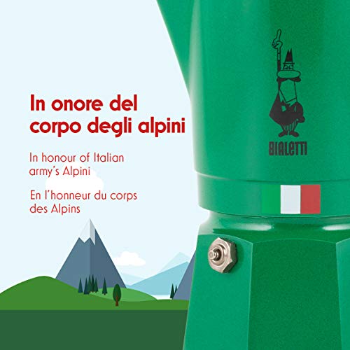 Bialetti - Express Alpina: Ikonische Espressomaschine für die Herdplatte, Moka-Kanne für 3 Tassen (130 ml), Aluminium… – Bild 2