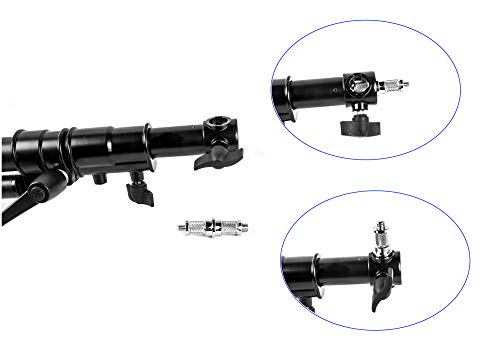 PHOCUS Wall Mount Boom Arm for Photography Studio Video Strobe Lights, Max Length 51 inches /130 cm, Horizontal and Vertical Rotatable