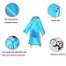 CDOFFICE 2 Pack Children Rain Ponchos Portable Reusable Raincoats for 6-12 Years Old (Blue+Pink)