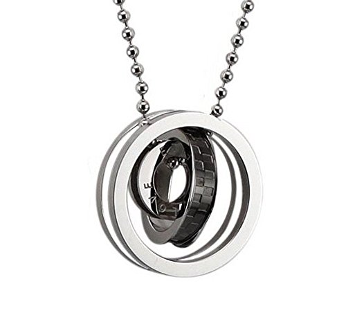 Men Necklace Pendant Eternal Love Interlocking Design 24" Chain Stainless Steel
