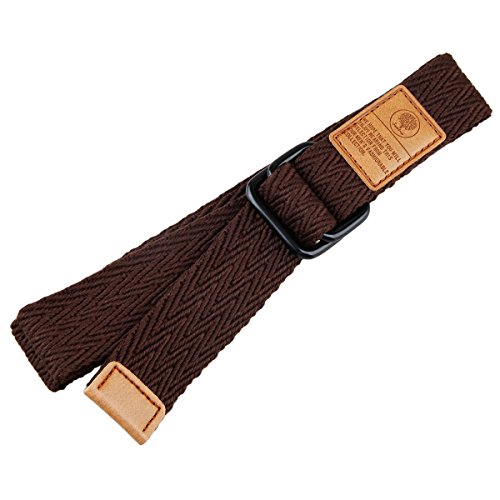 moonsix Canvas Web Belts for Men, Military Style D-ring Buckle Men's Belt, Brown 2