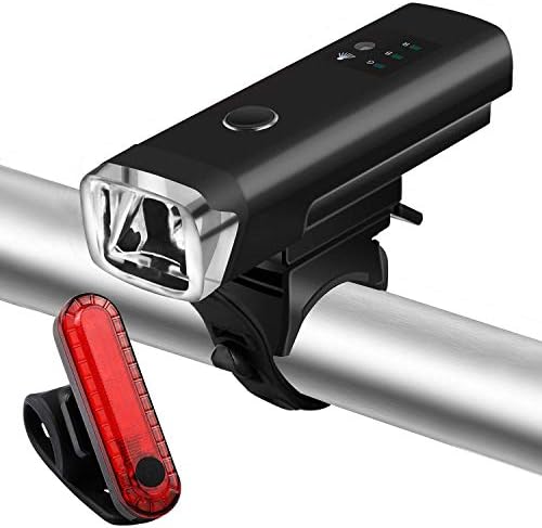 Akale Best Version Rechargeable Bike Light Set, Powerful Lumens Bicycle Headlight Free Tail Light, LED Front Back Rear Lights Easy to Install Kids Men Women Road Cycling Safety Flashlight
