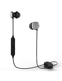 COWIN HE8D(2018 actualizado) Auriculares de cancelación activa de ruido, auriculares Bluetooth inalámbricos en el oído con estuche de viaje duro incorporado micrófono control de volumen mejorado graves auriculares   plateado