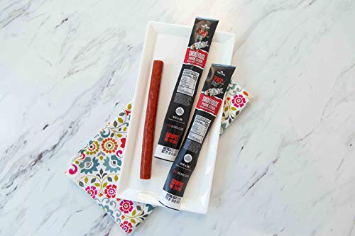 FBOMB Keto Meat Sticks | 100% Natural Pork, No Antibiotics Nitrites or Nitrates, No Added Hormones | Sugar Free, High Protein, Low Carb, Gluten Free, Paleo, Keto Snack Sticks | Smokehouse 12 Pack