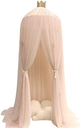 Dealgadgets Dome Bed Canopy Kids Play Tent Mosquito Net for Baby Kids Indoor Outdoor Playing Reading (Khaki)